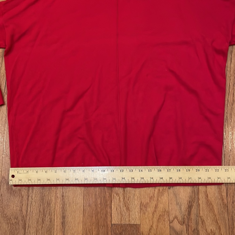Chico’s Red Lightweight Sweater Woman’sSize Chico’s Size 2 Is a Large or size 12 - Picture 11 of 13